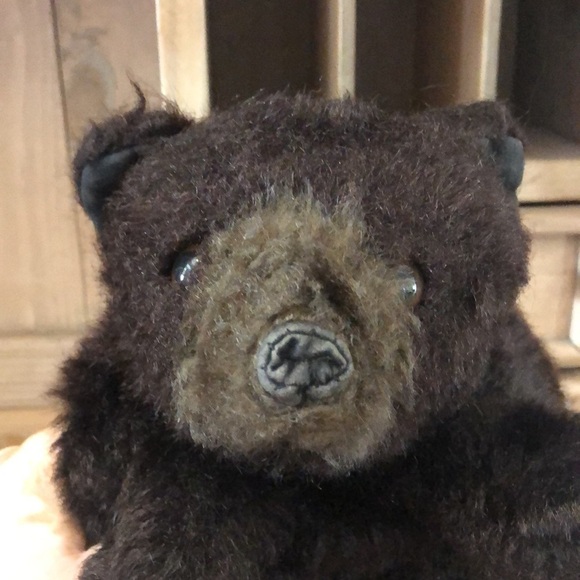 Folkmanis Brown Black Bear Puppet Furry Folk Vintage Imaginative Play - Picture 2 of 8